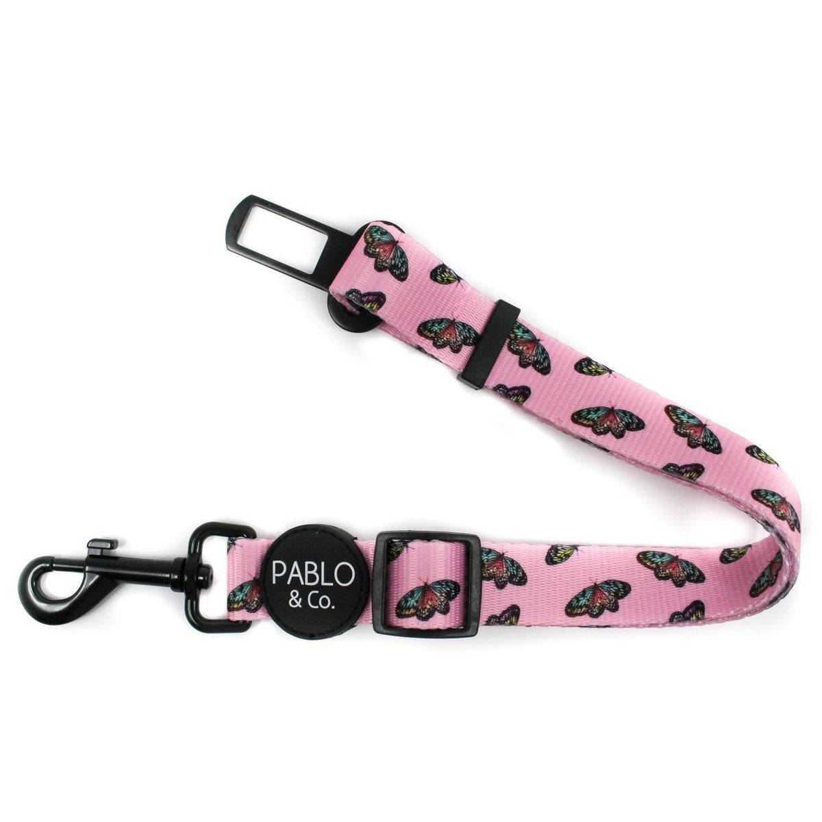 PABLO & CO - Butterflies Adjustable Dog Car Restraint