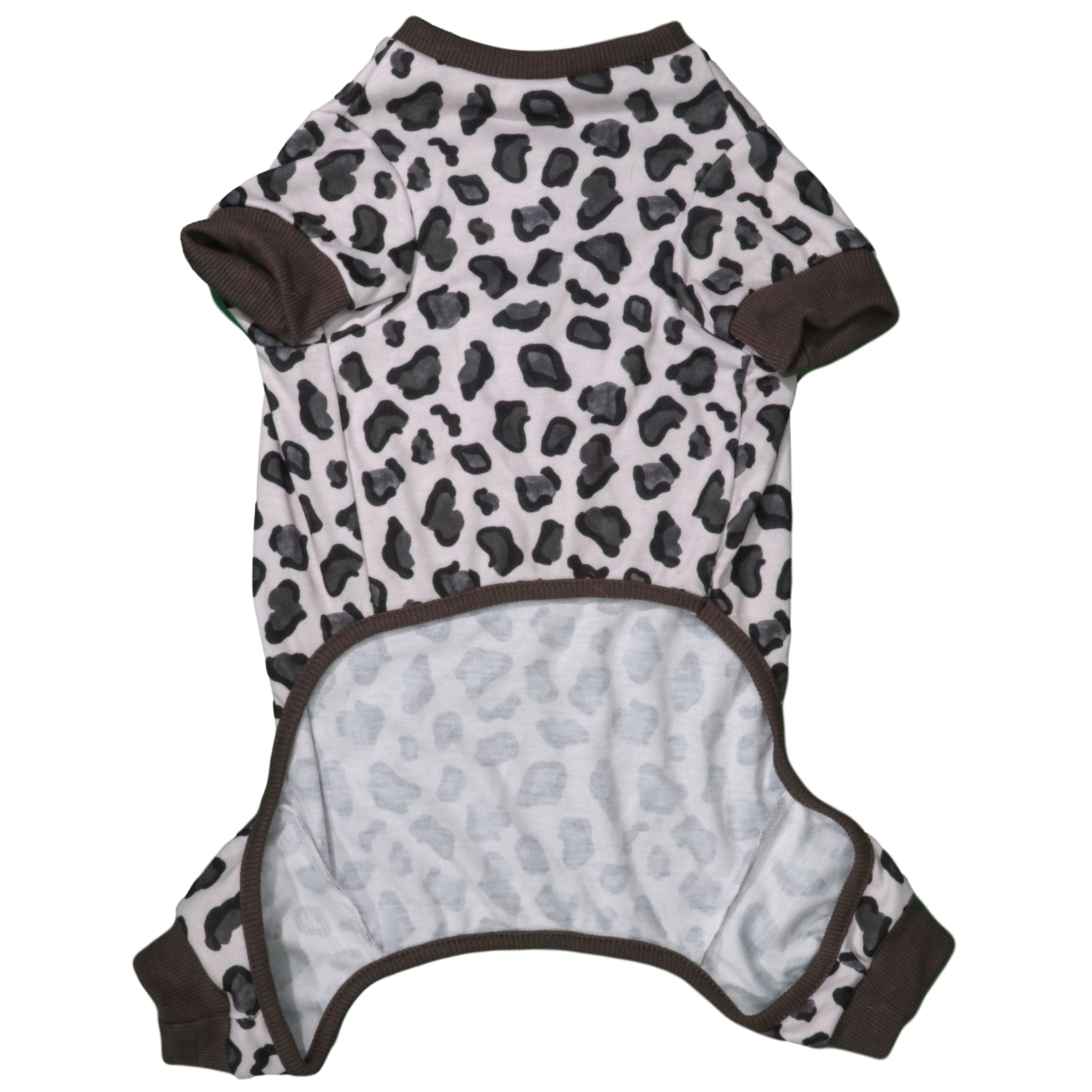 BIG & LITTLE DOGS - Onesie Pyjamas: Grey Leopard