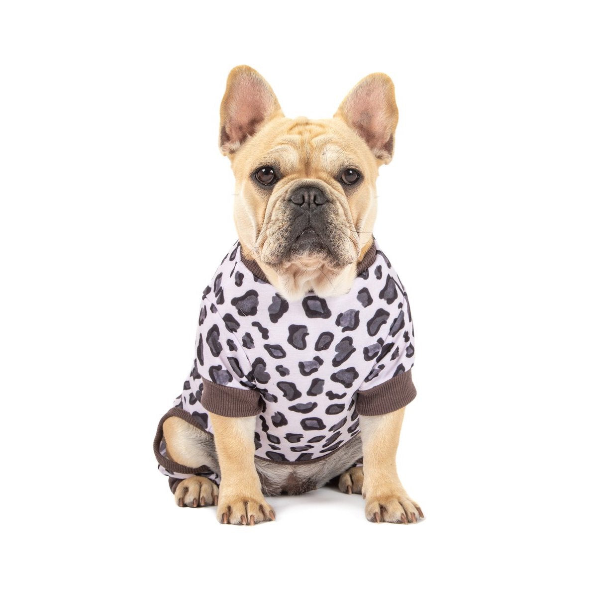 BIG & LITTLE DOGS - Onesie Pyjamas: Grey Leopard
