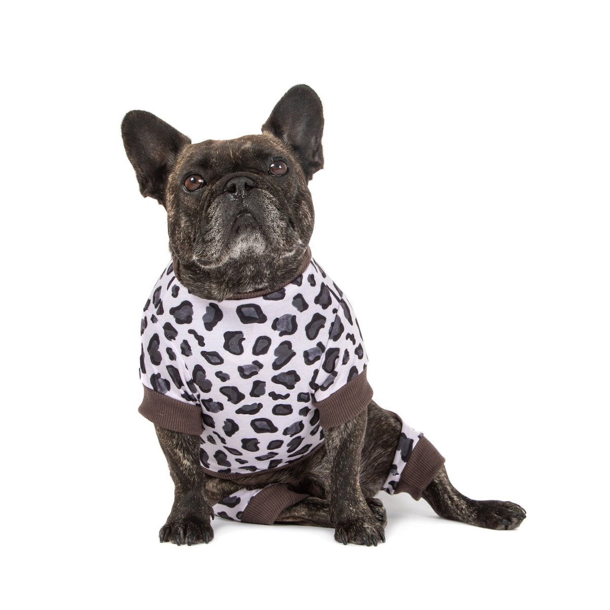 BIG & LITTLE DOGS - Onesie Pyjamas: Grey Leopard