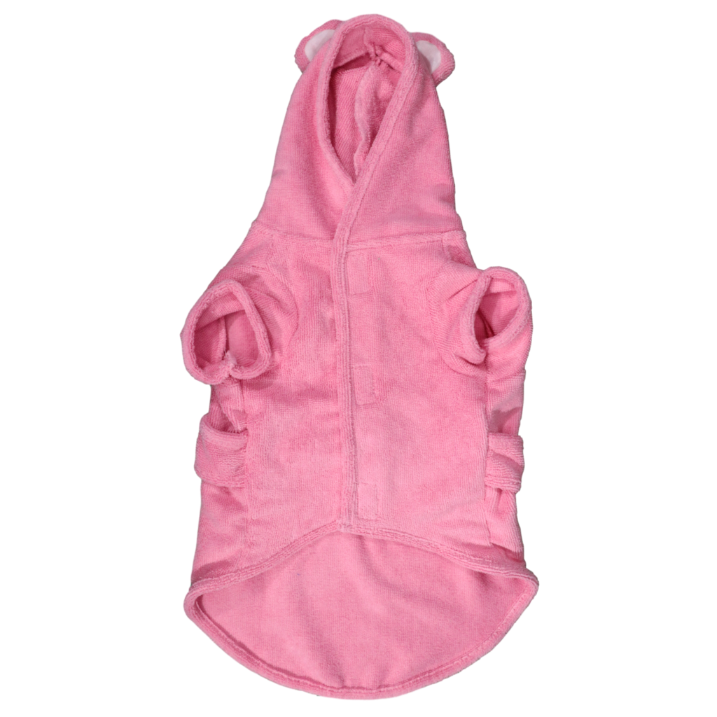 BIG & LITTLE DOGS - Dog Bath Robe: Bubblegum Pink
