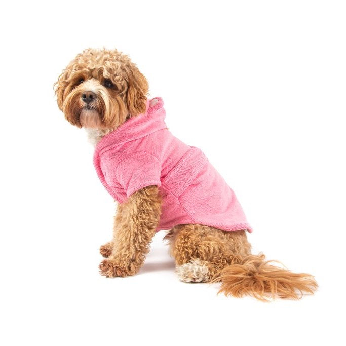 BIG & LITTLE DOGS - Dog Bath Robe: Bubblegum Pink