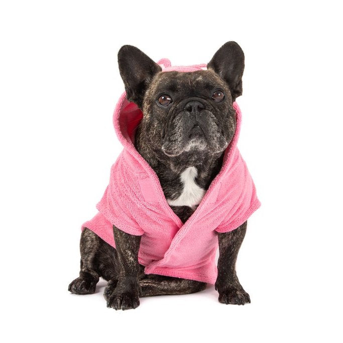 BIG & LITTLE DOGS - Dog Bath Robe: Bubblegum Pink