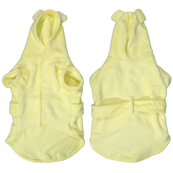 BIG & LITTLE DOGS - Dog Bath Robe: Lemon