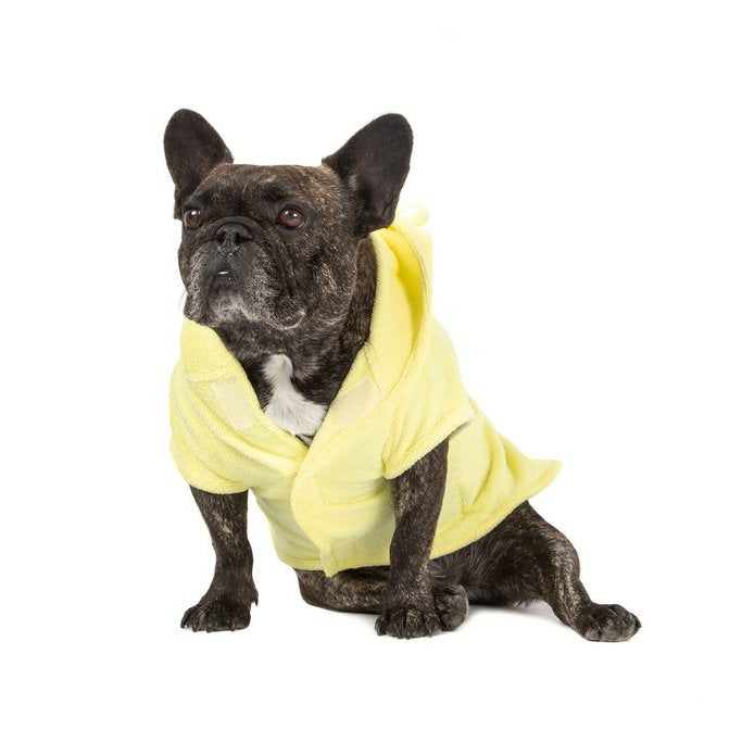 BIG & LITTLE DOGS - Dog Bath Robe: Lemon