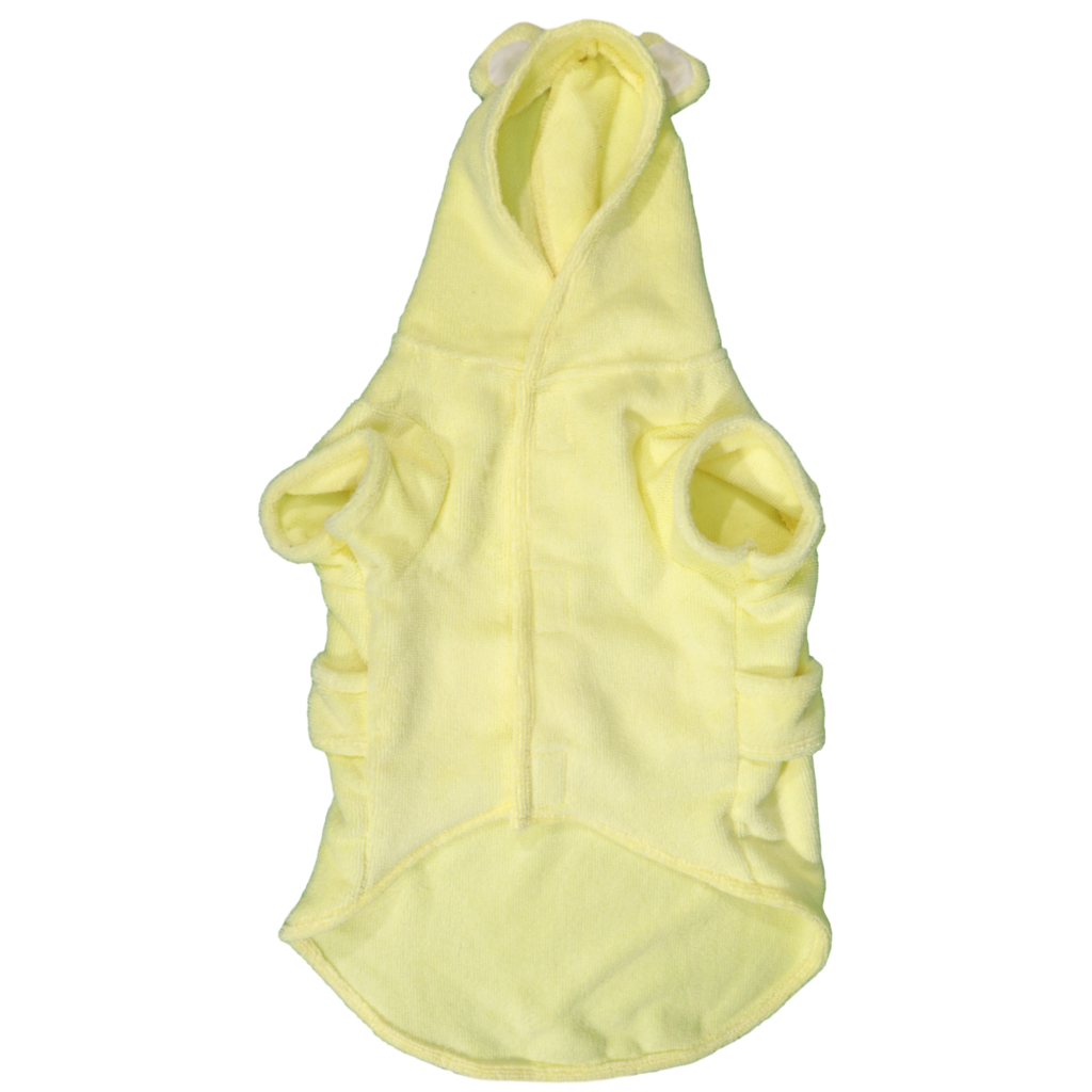 BIG & LITTLE DOGS - Dog Bath Robe: Lemon
