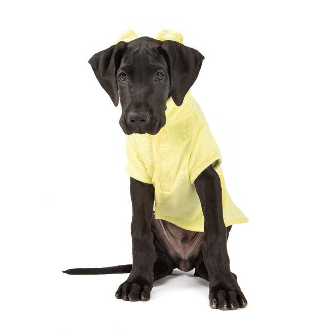 BIG & LITTLE DOGS - Dog Bath Robe: Lemon