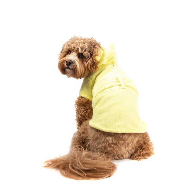 BIG & LITTLE DOGS - Dog Bath Robe: Lemon