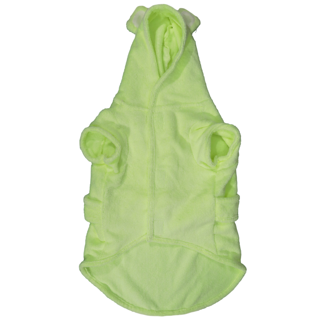 BIG & LITTLE DOGS - Dog Bath Robe: Lime