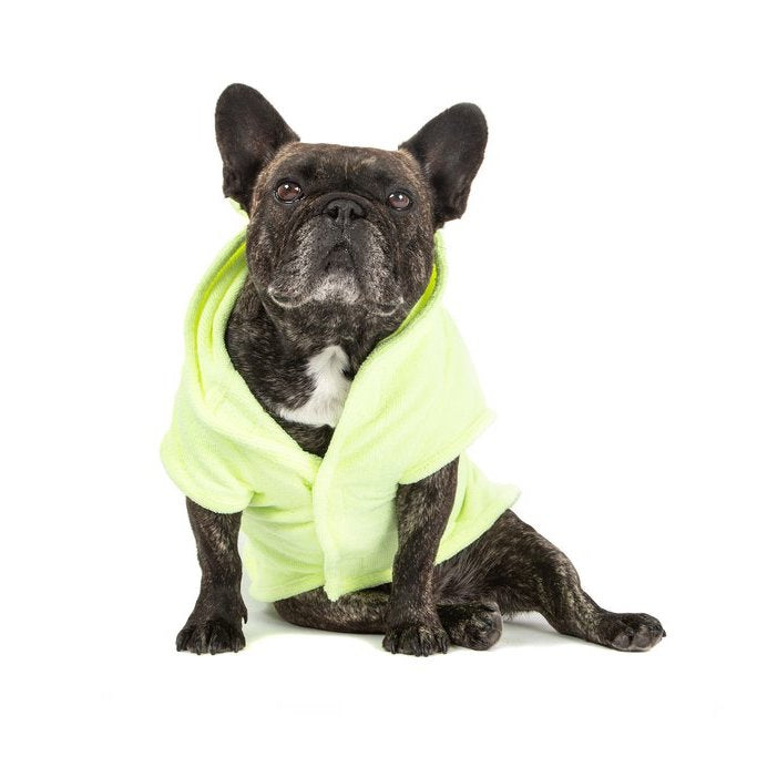 BIG & LITTLE DOGS - Dog Bath Robe: Lime