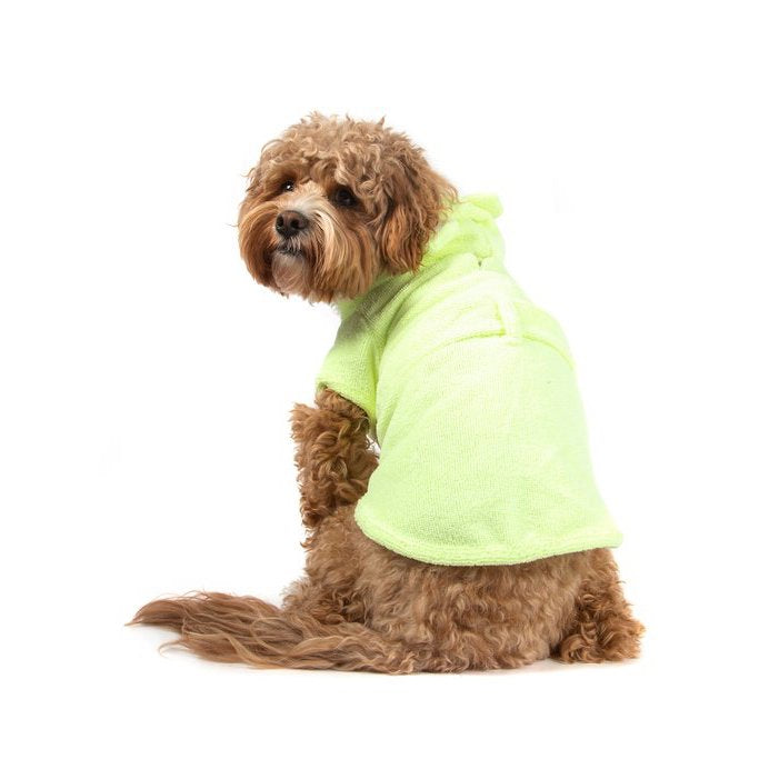 BIG & LITTLE DOGS - Dog Bath Robe: Lime