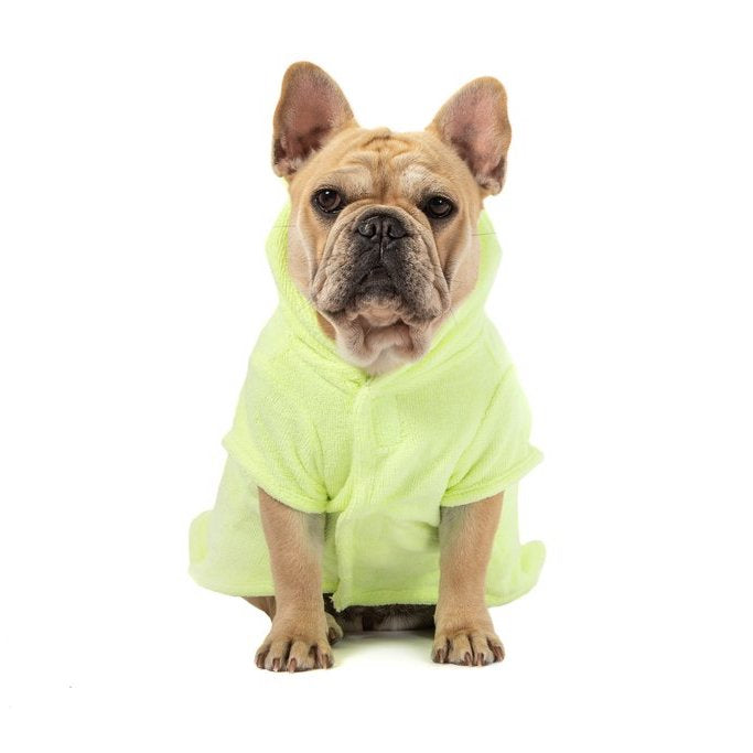 BIG & LITTLE DOGS - Dog Bath Robe: Lime