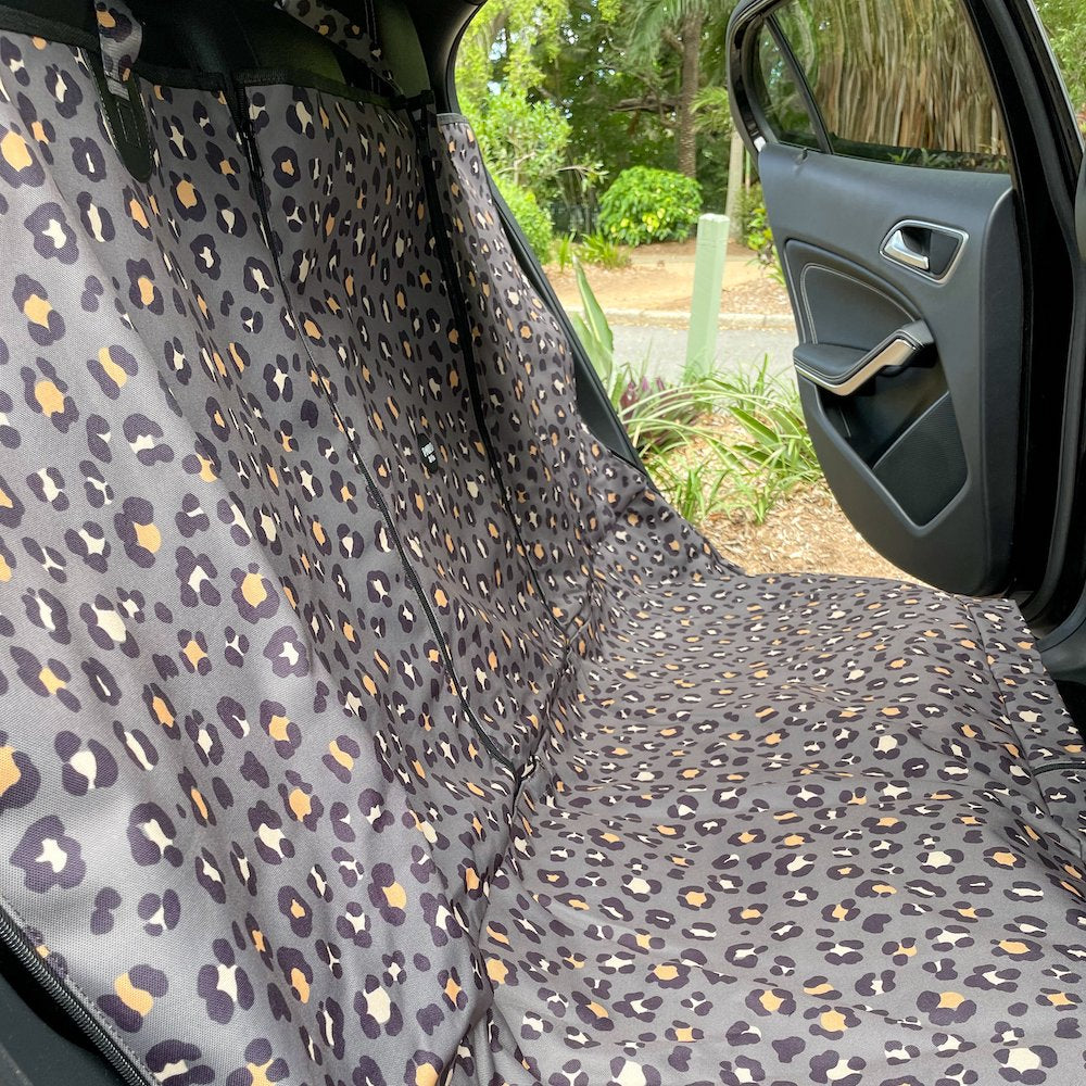 PABLO & CO - Khaki Leopard Hammock Back Car Seat Cover