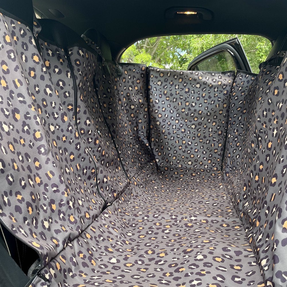 PABLO & CO - Khaki Leopard Hammock Back Car Seat Cover