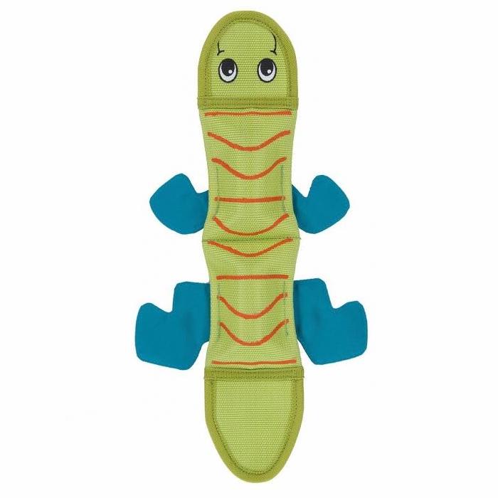 OUTWARD HOUND - Fire Biterz Lizard 2-Squeaker Tough Dog Toy - Green