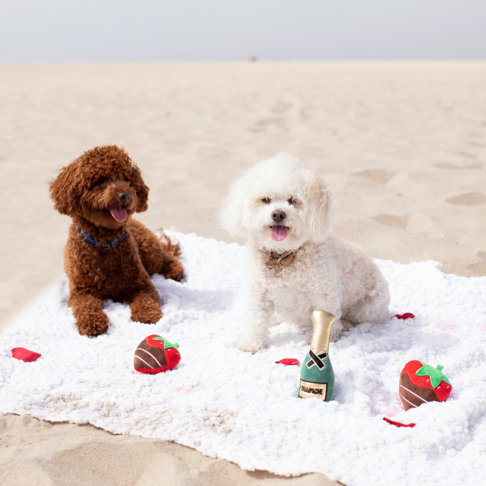FRINGE STUDIO - Champagne Strawberry 3-piece Small Dog Toy Set