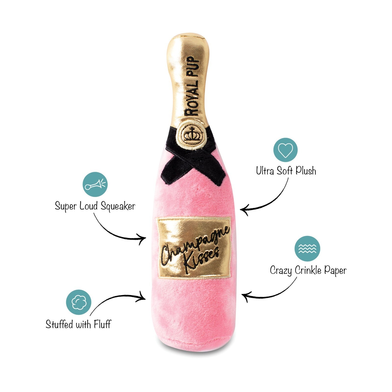 FRINGE STUDIO - Champagne Kisses Plush Dog Toy