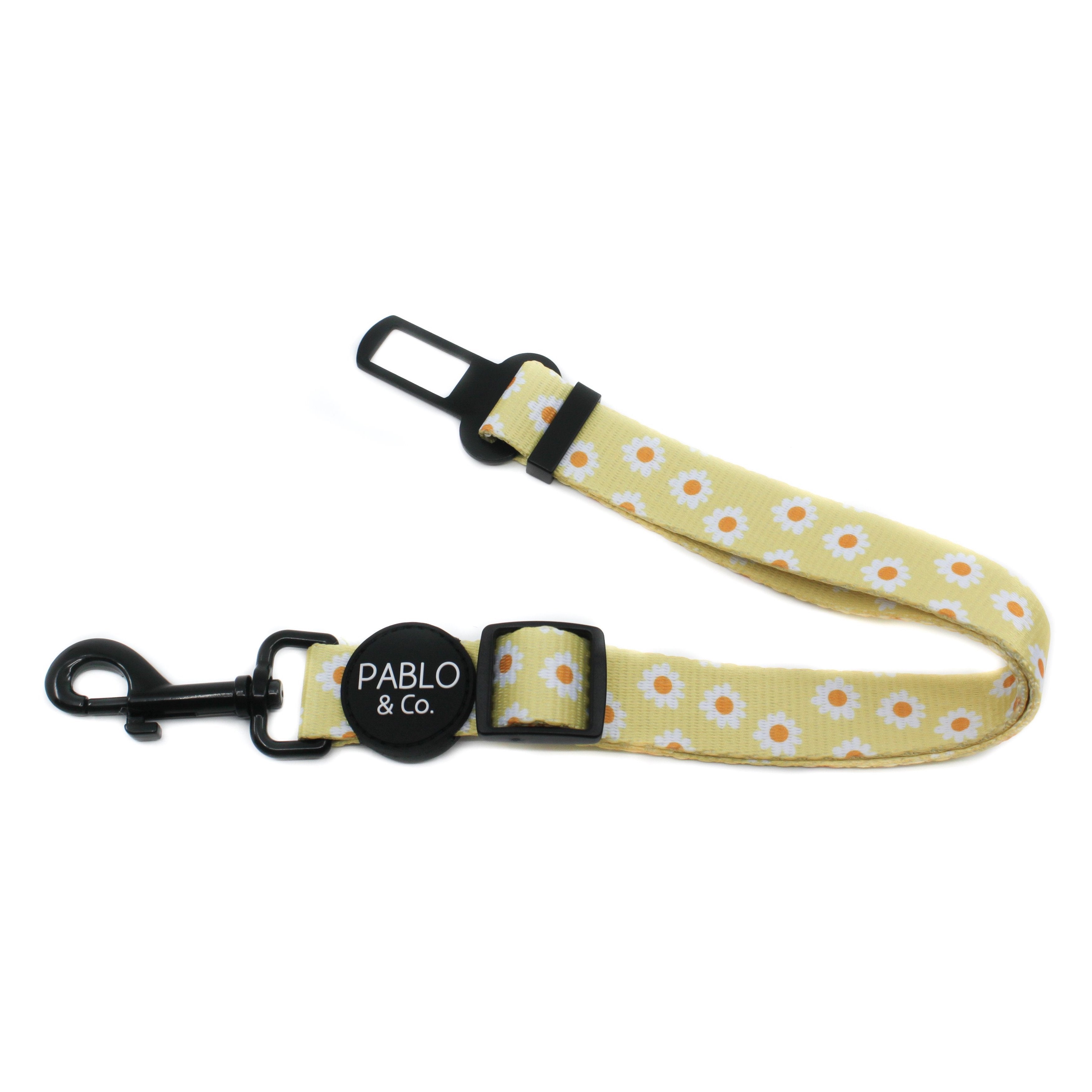 PABLO & CO - Yellow Daisy Adjustable Dog Car Restraint
