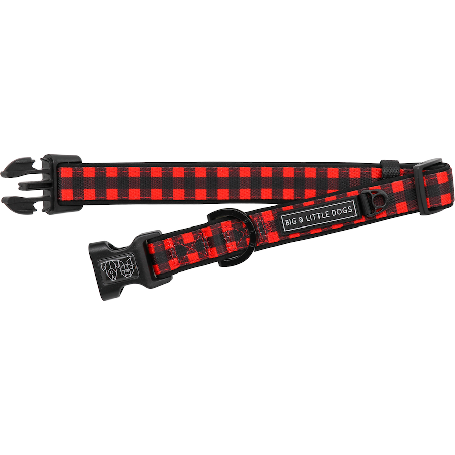 BIG & LITTLE DOGS - Plaid to the Bone Dog Collar & Bow Tie
