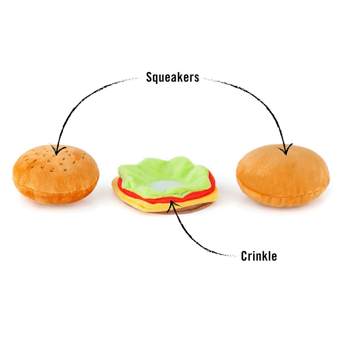 PLAY - American Classic Barky Burger Plush Toy