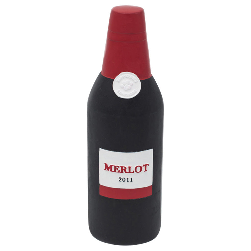 ZIPPY PAWS - Happy Hour Crusherz Latex Dog Toy Red Wine Merlot