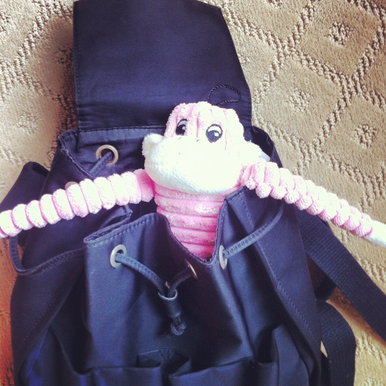 ZIPPY PAWS - Spencer the Crinkle Monkey Long Leg Plush Dog Toy Pink - Small