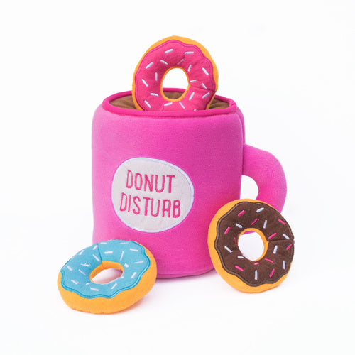 ZIPPY PAWS - Zippy Burrow Coffee and Donutz with 3 Squeaky Donuts