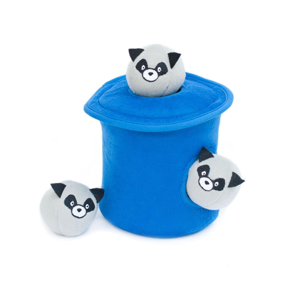 ZIPPY PAWS - Zippy Burrows Raccoons in Trash Can Plush Dog Toy