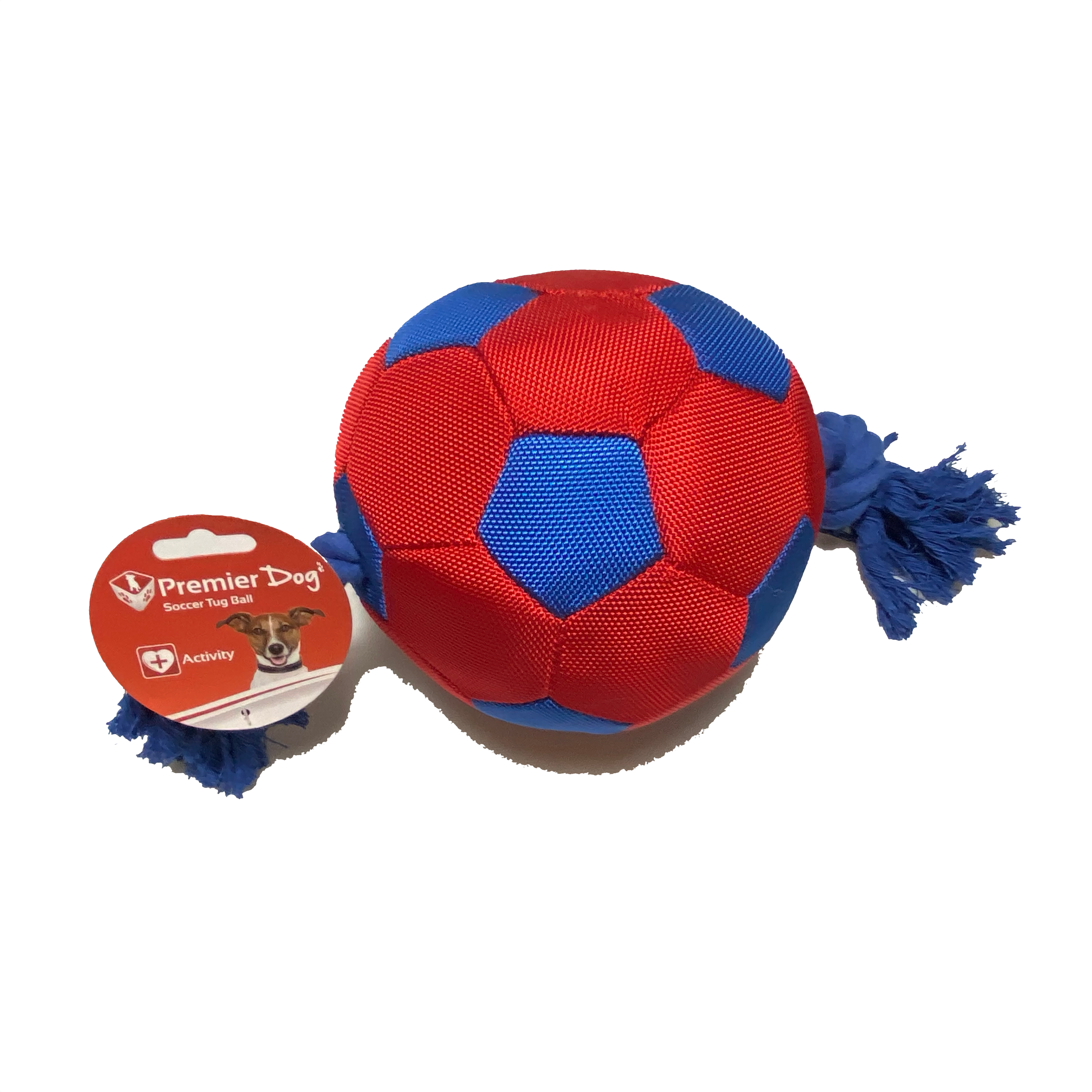 PREMIER PET - Soccer Tug Ball Dog Toy on a Rope