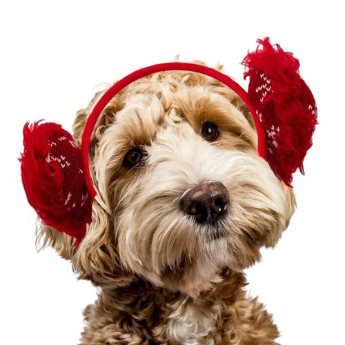 [LAST CHANCE] OUTWARD HOUND - Fluffy Clip-on Holiday Earmuffs for Dogs