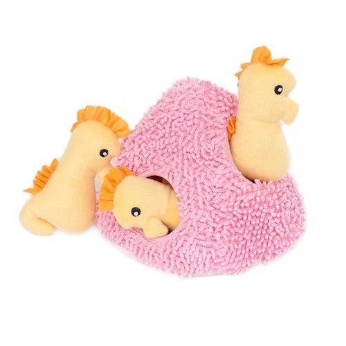 ZIPPY PAWS -  Zippy Burrows Seahorse 'n Coral Dog Toy