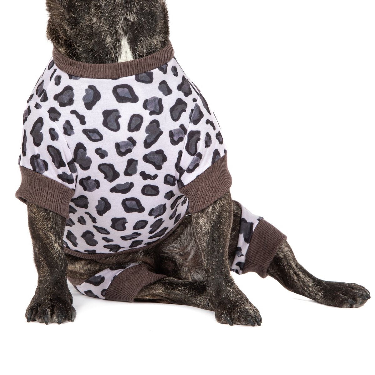 BIG & LITTLE DOGS - Onesie Pyjamas: Grey Leopard