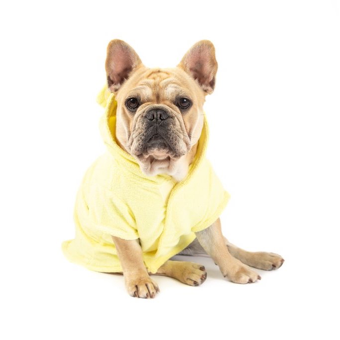BIG & LITTLE DOGS - Dog Bath Robe: Lemon