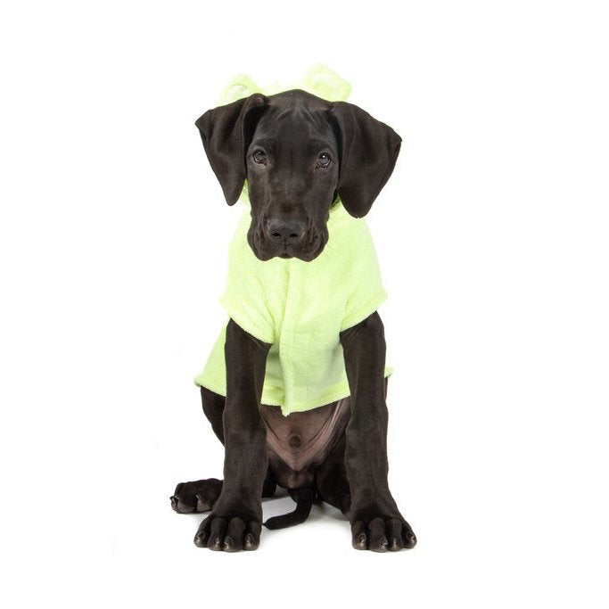 BIG & LITTLE DOGS - Dog Bath Robe: Lime