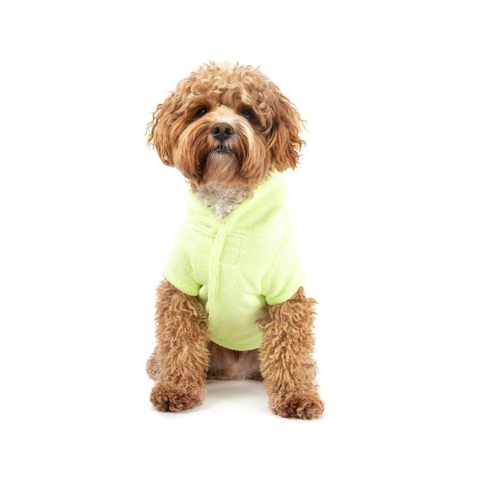 BIG & LITTLE DOGS - Dog Bath Robe: Lime