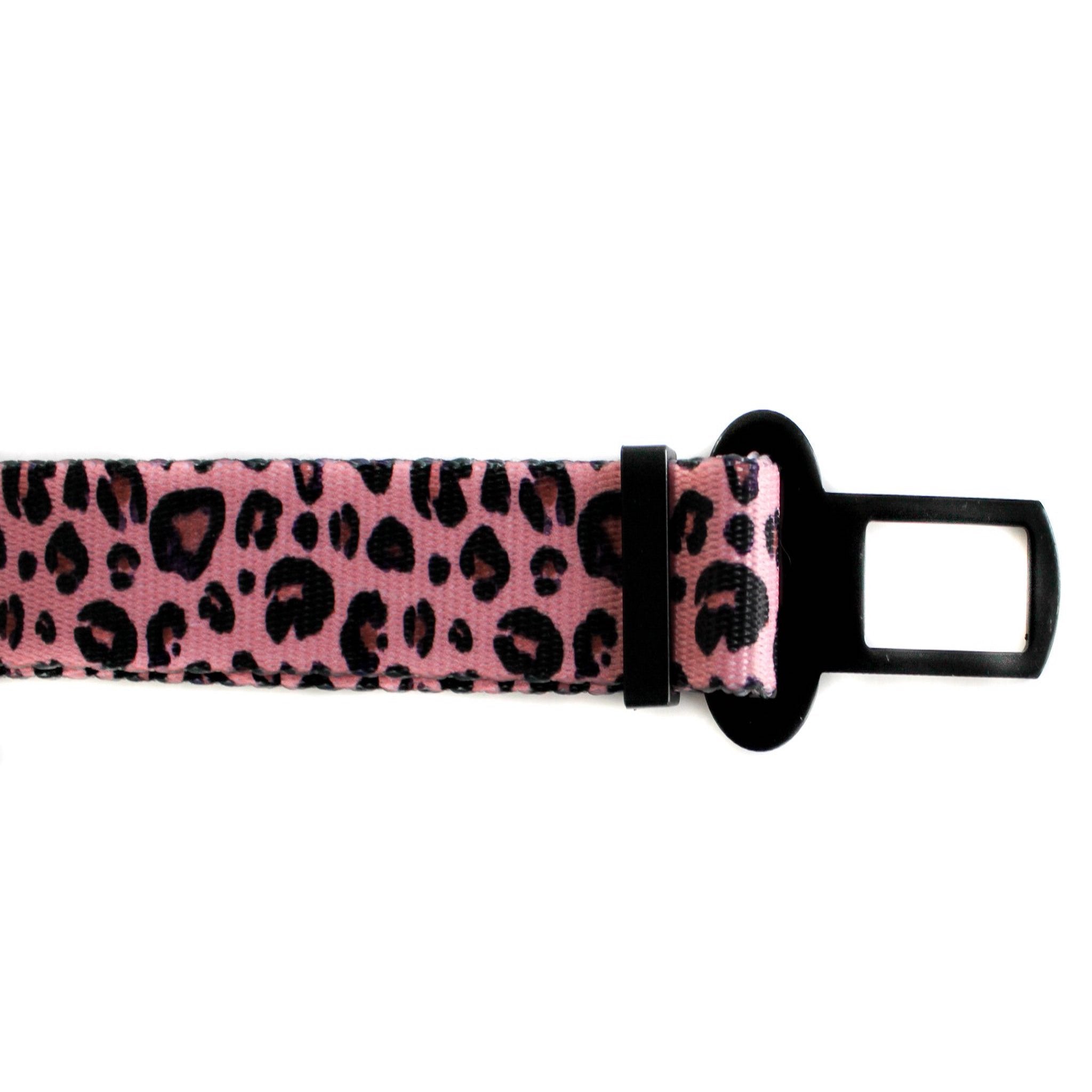 PABLO & CO - Pink Leopard Adjustable Dog Car Restraint