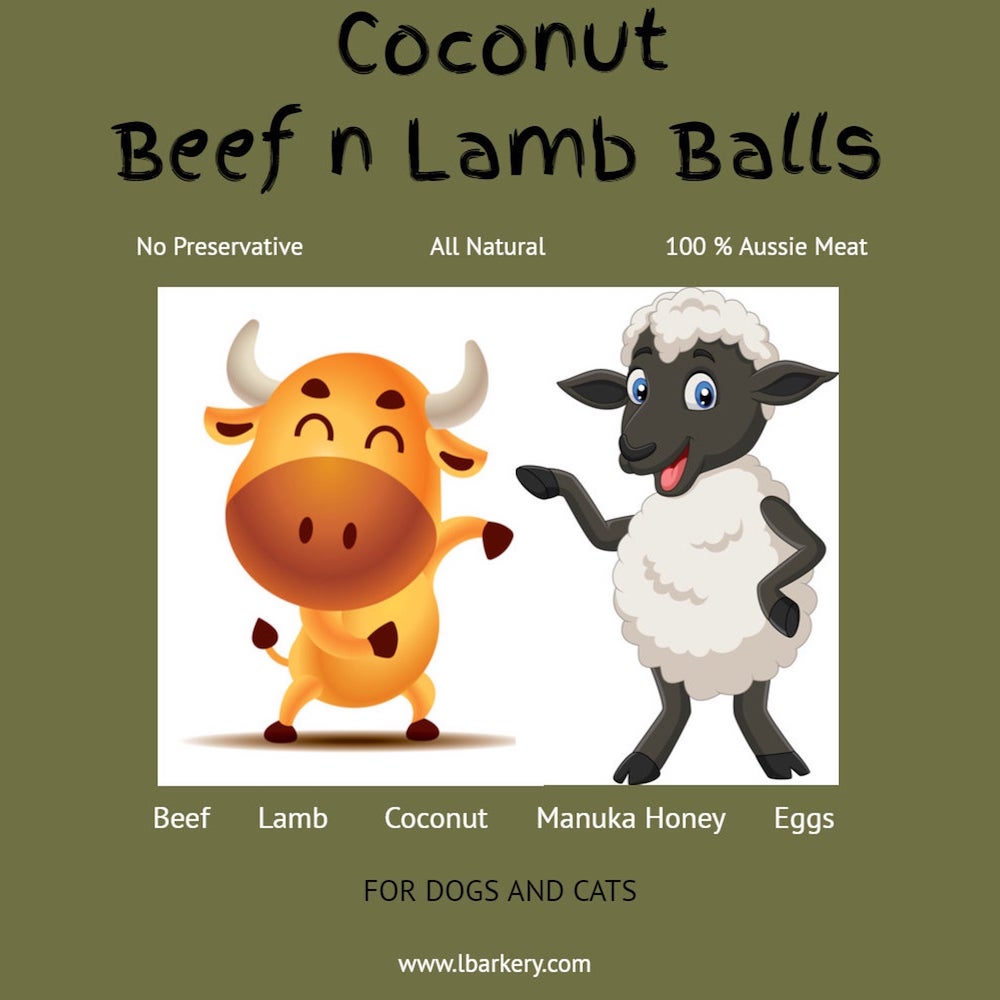 L'BARKERY - Coconut Beef 'n Lamb Balls