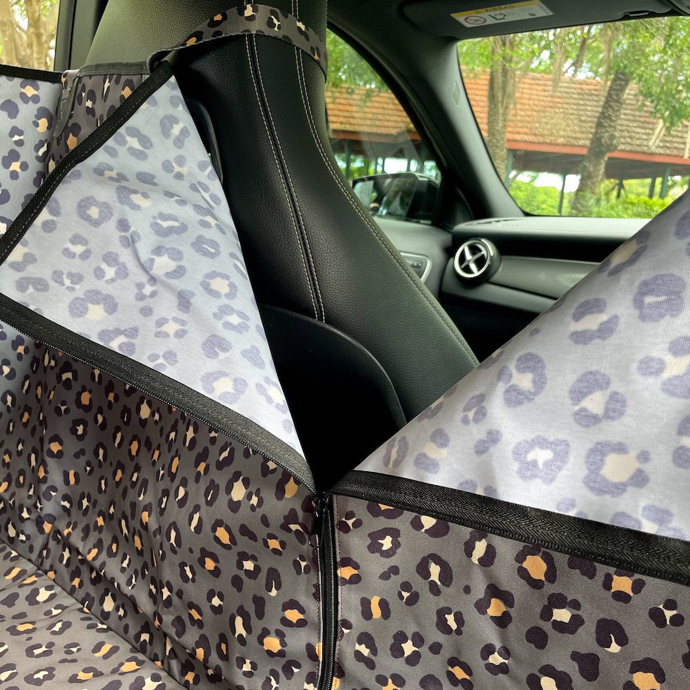PABLO & CO - Khaki Leopard Hammock Back Car Seat Cover