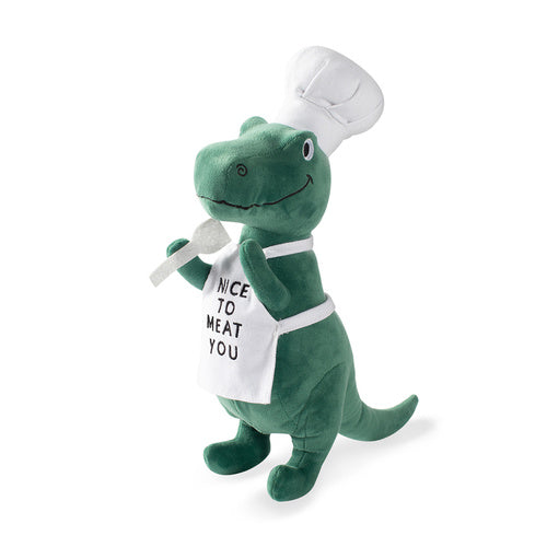 FRINGE STUDIO - BBQ Rex T-Rex Chef Plush Squeaker Dog Toy