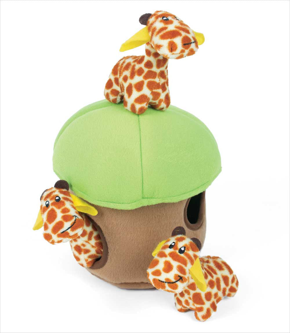 ZIPPY PAWS - Zippy Burrow Giraffe Lodge Interactive Dog Toy