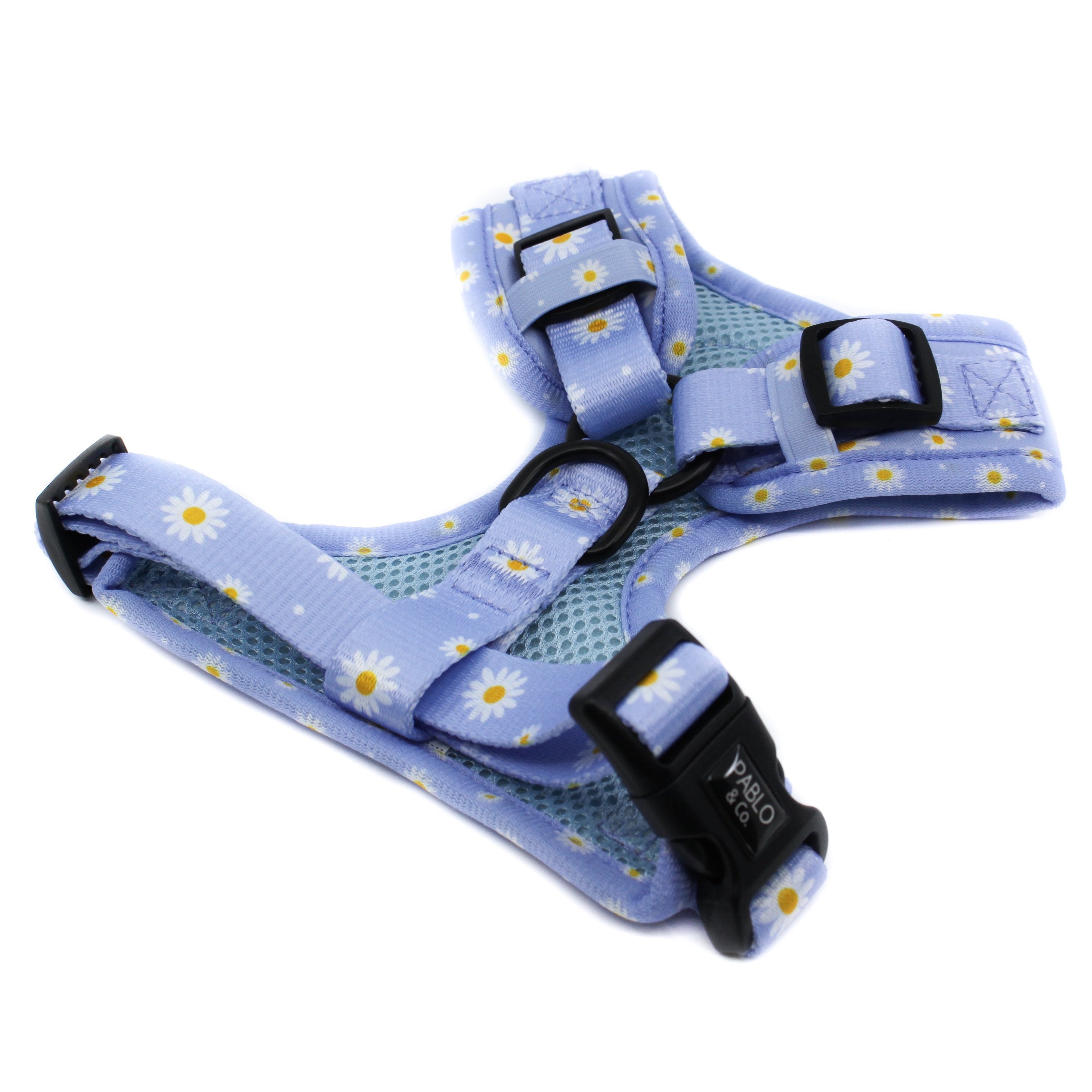 PABLO & CO - Blue Daisy Adjustable Dog Harness
