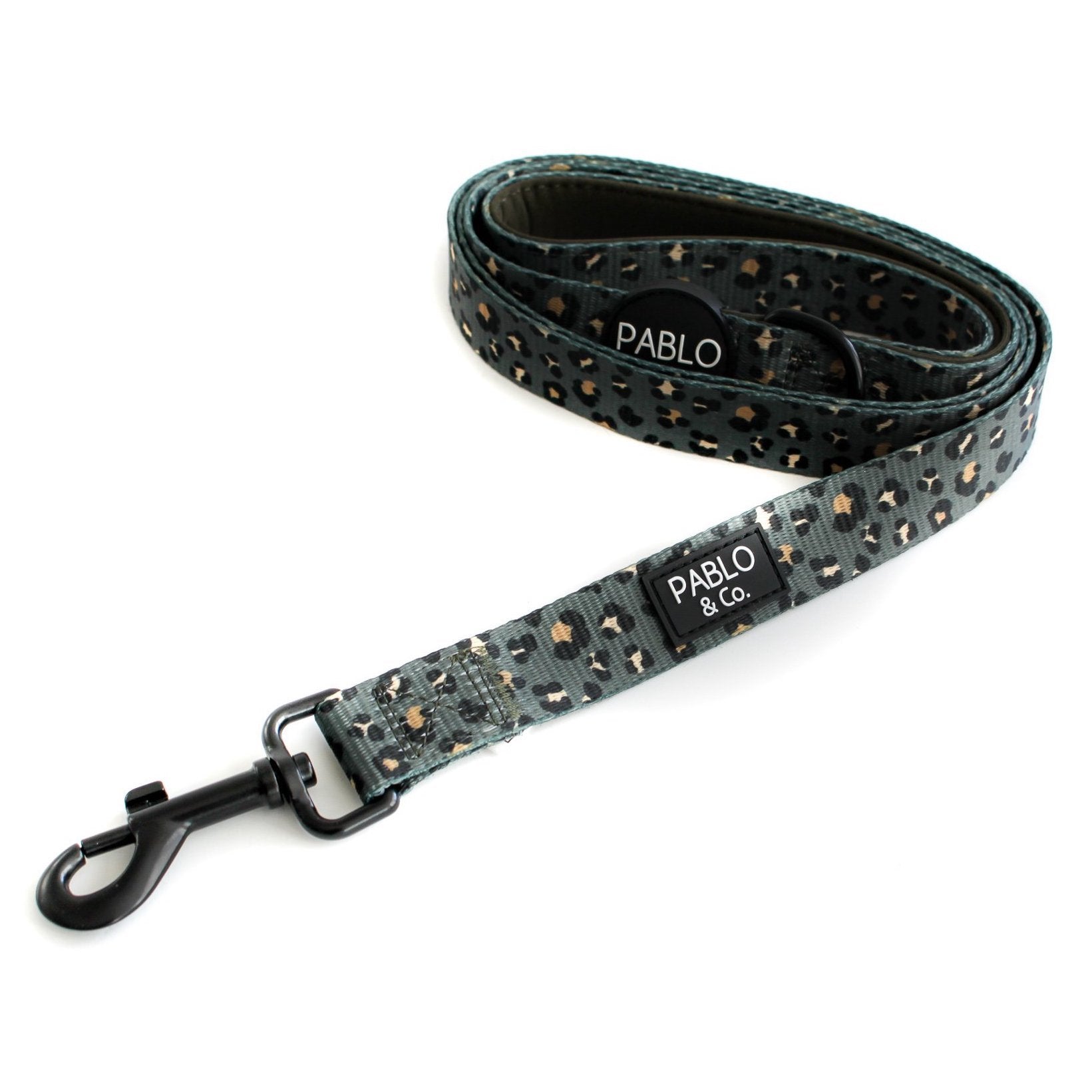 PABLO & CO - Khaki Leopard Dog Leash