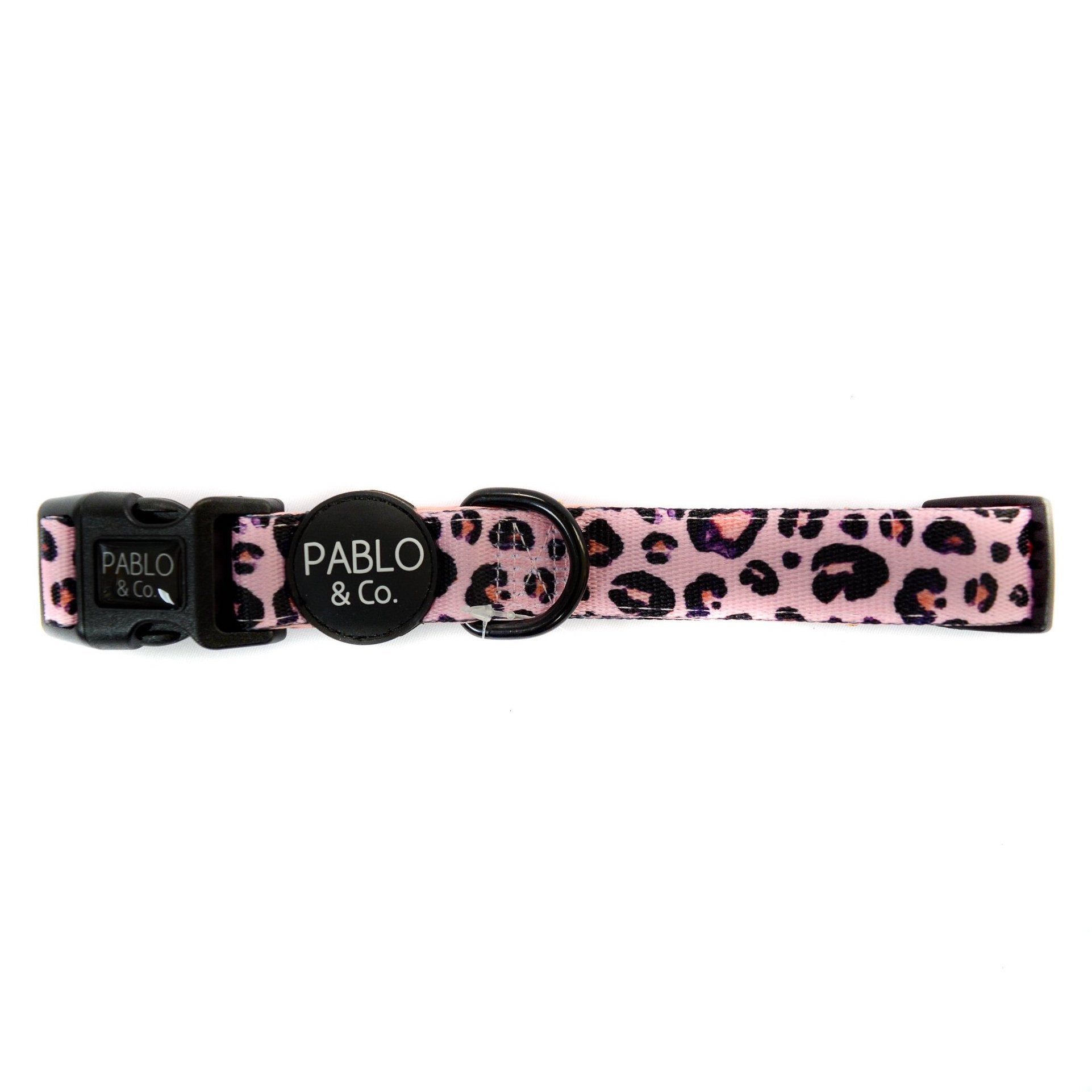 PABLO & CO - Pink Leopard Dog Collar