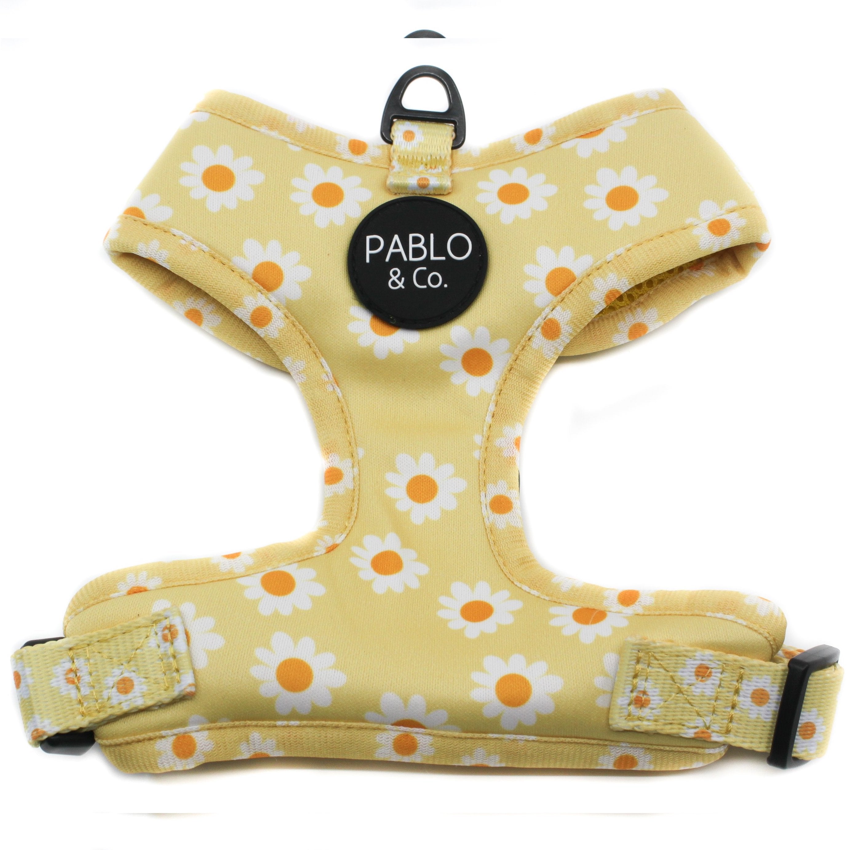 PABLO & CO - Yellow Daisy Adjustable Dog Harness