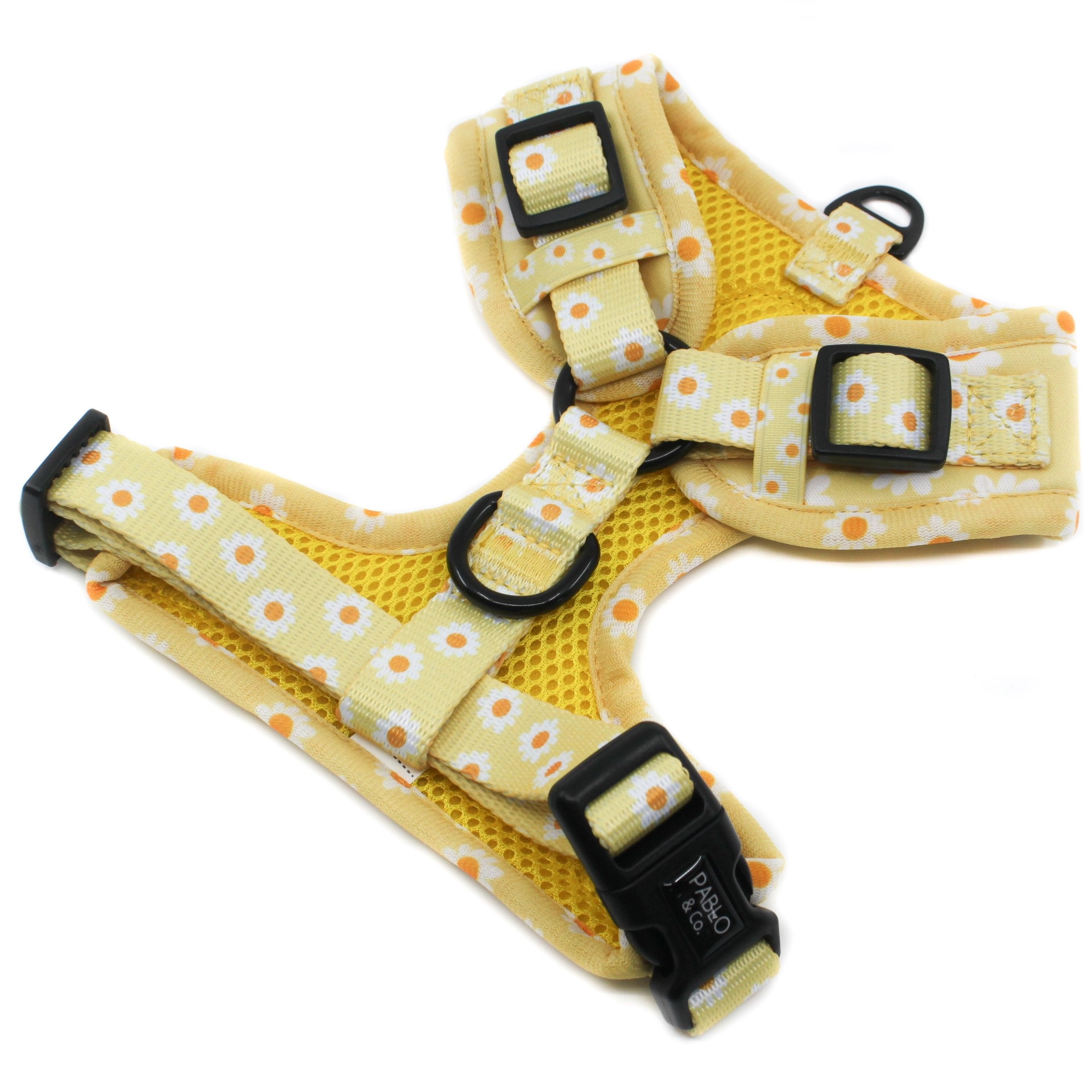 PABLO & CO - Yellow Daisy Adjustable Dog Harness