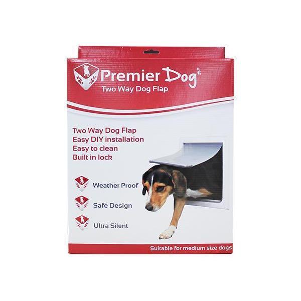 PREMIER DOG - DIY Dog Door with 2 Way Lock - for Medium Dogs