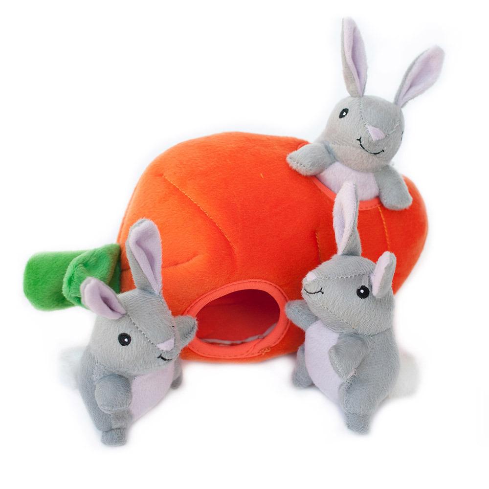 ZIPPY PAWS - Zippy Burrow Bunny 'n Carrot Interactive Dog Toy