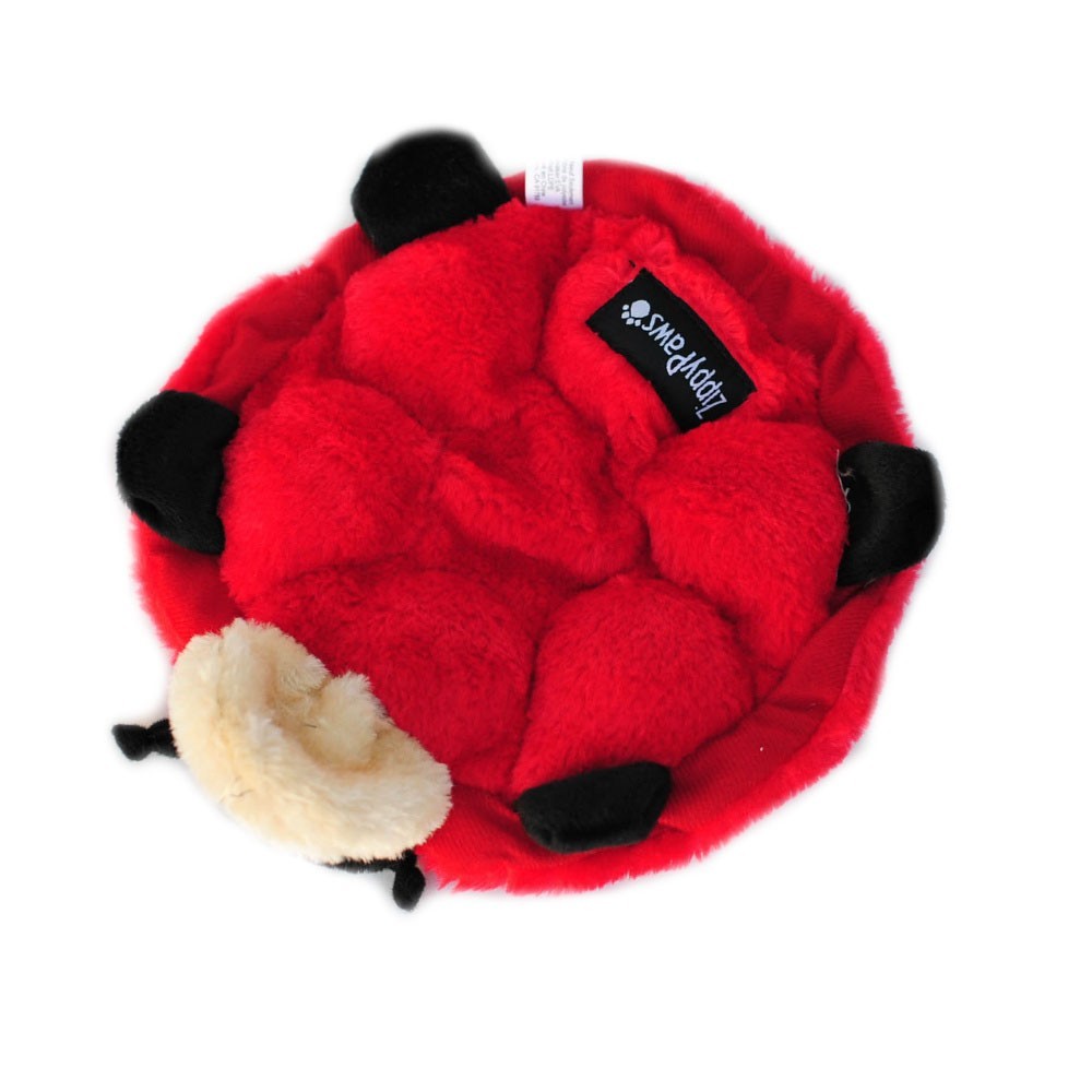 ZIPPY PAWS - Squeakie Crawler No Stuffing Speaker Dog Toy - Betsy the Ladybug
