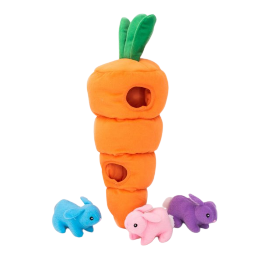 ZIPPY PAWS -  Zippy Burrows Large Carrot Dog Toy