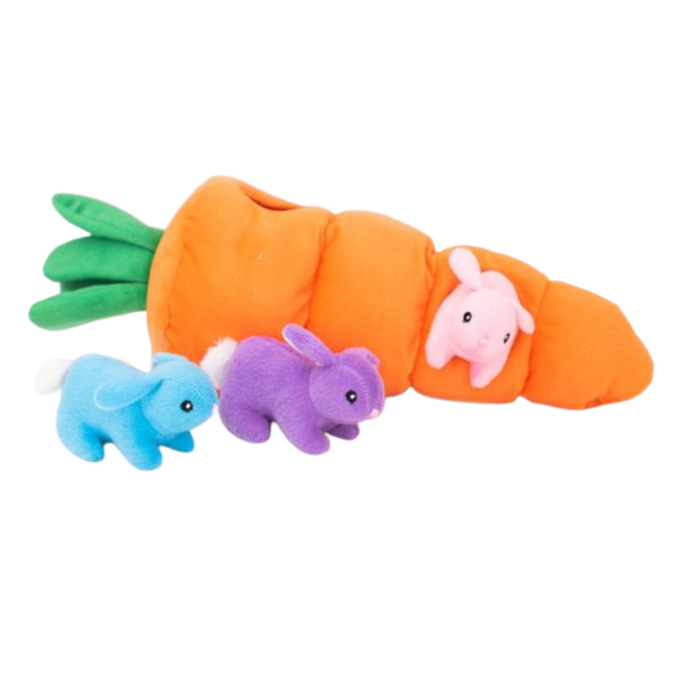 ZIPPY PAWS -  Zippy Burrows Large Carrot Dog Toy